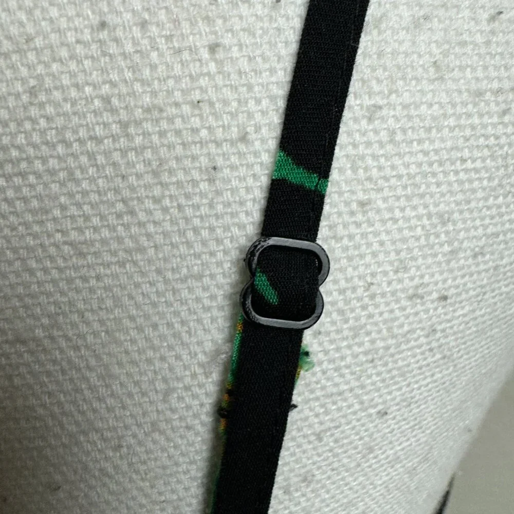 Fit & Flare Cami Mini Sun Dress  Sleeveless  Black Floral Size L - Picture 8 of 11